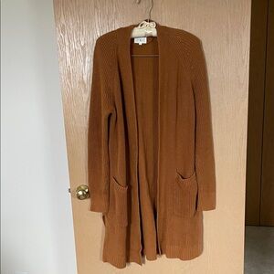 Lou & Grey Rust Open-Front Cardigan